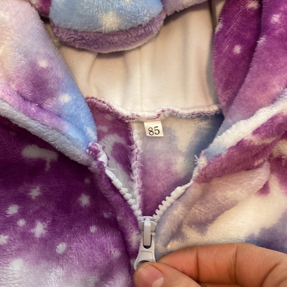 Plush onesie unicorn pj size 4t - Picture 5 of 12